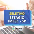 IMESC – SP: processo seletivo de estágio aberto; edital e inscrição