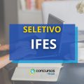 IFES abre processo seletivo; mensais de R$ 4.692,37