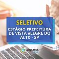 Prefeitura de Vista Alegre do Alto – SP: seletivo de estágio aberto