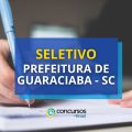 Prefeitura de Guaraciaba – SC republica edital de seletivo