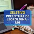 Prefeitura de Leopoldina - MG: até R$ 4 mil em seletivo