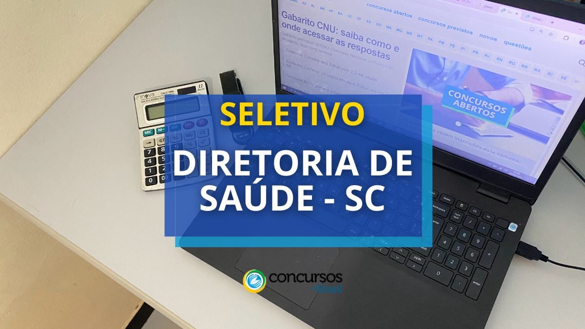 Concurso Diretoria de Saúde SC, Processo seletivo Diretoria de Saúde