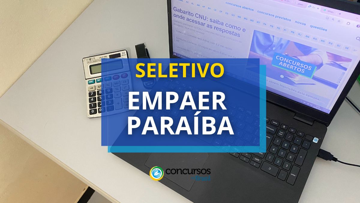 COncurso EMPAER PB, Processo seletivo EMPAER PB