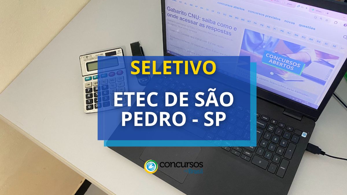 Concurso ETEC de São Pedro, Processo seletivo ETEC de São Pedro