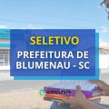 Prefeitura de Blumenau - SC: lança edital de seletivo