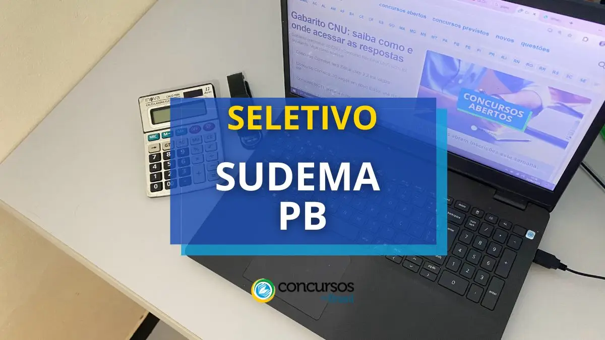 Concurso Sudema PB, Edital SUDEMA PB, Processo seletivo SUDEMA