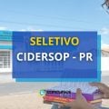 CIDERSOP - PR abre vagas em novo processo seletivo