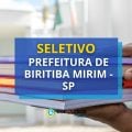 Prefeitura de Biritiba Mirim – SP: edital de seletivo