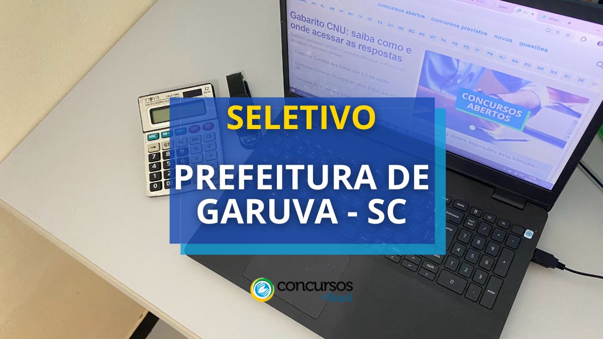 Prefeitura de Garuva – SC abre seletivo com vagas de aprendizado