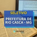 Prefeitura de Rio Casca – MG libera edital de seleção