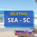 SEA – SC abre vagas em seletivo; ganhos de R$ 9,4 mil