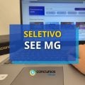 SEE MG publica mais dois editais de processo seletivo