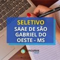 SAAE São Gabriel do Oeste - MS: R$ 7,7 mil em seletivo