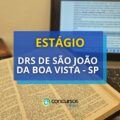 Vagas de estágio DRS de São João da Boa Vista – SP