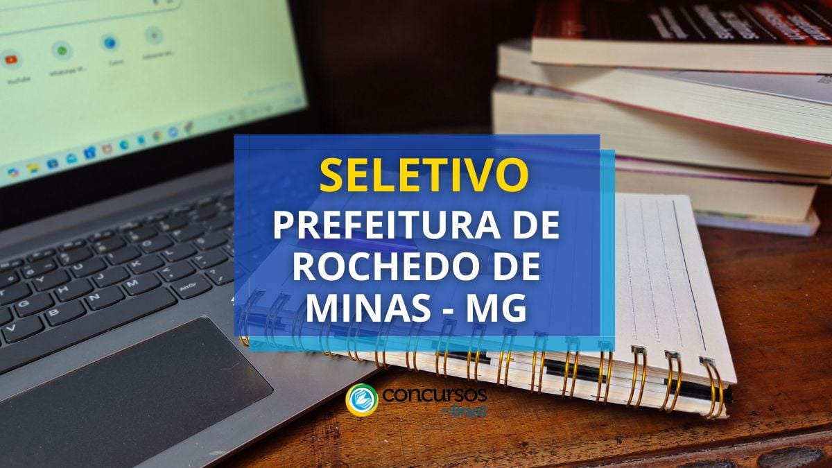 Processo seletivo Prefeitura de Rochedo de Minas, Prefeitura de Rochedo de Minas, edital Prefeitura de Rochedo de Minas, vaga Prefeitura de Rochedo de Minas.