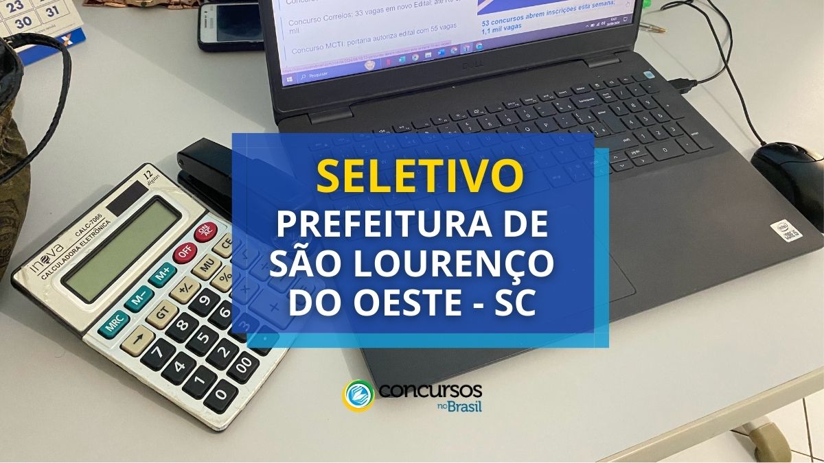 Prefeitura de São Lourenço do Ocidente – SC: cartaz de seletivo crédulo