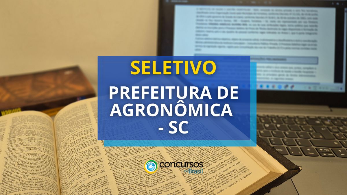 Prefeitura de Agronômica – SC venábulo cartaz de maneira seletivo