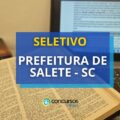 Prefeitura de Salete – SC abre seletivo: até R$ 4,5 mil