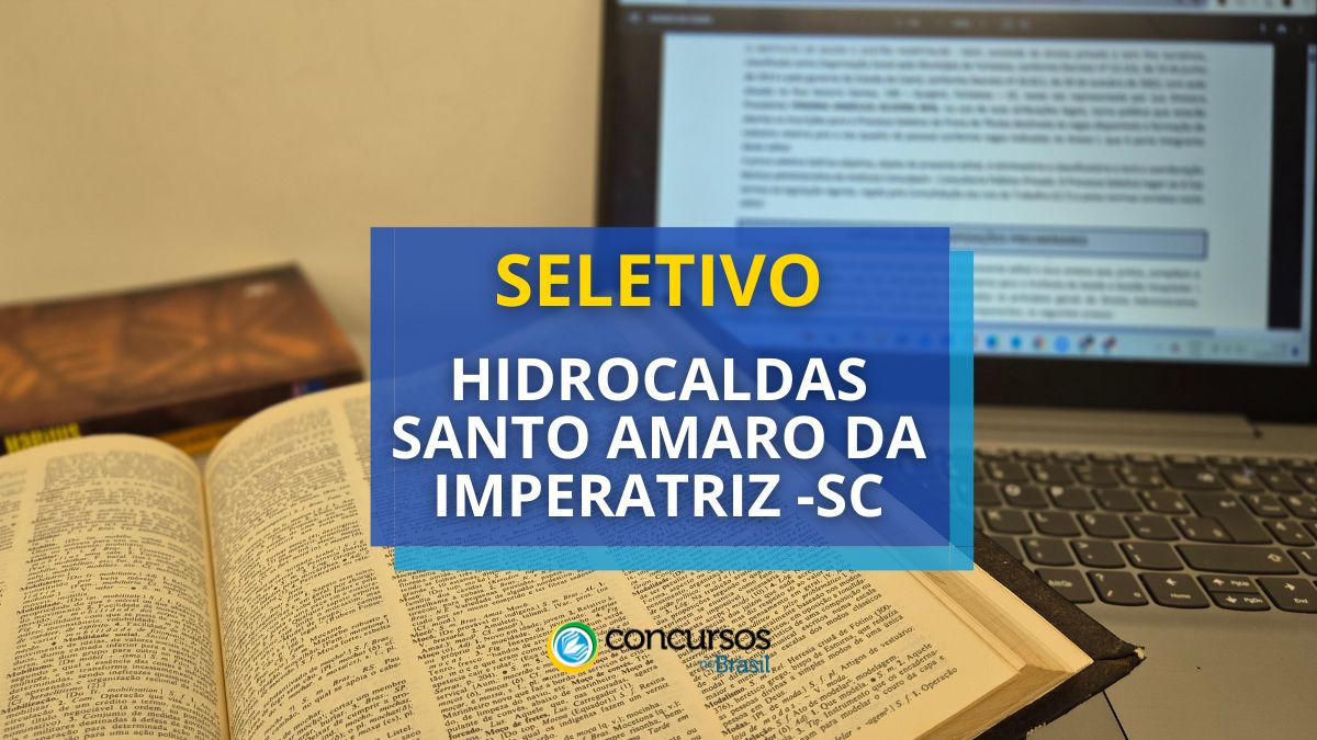 HidroCaldas – SC divulga cartaz de maneira seletivo