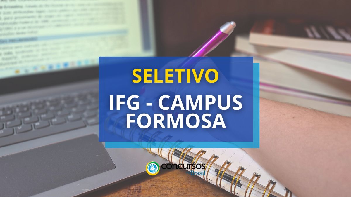 IFG – Campus Bonita seta moderno cartaz de seletivo