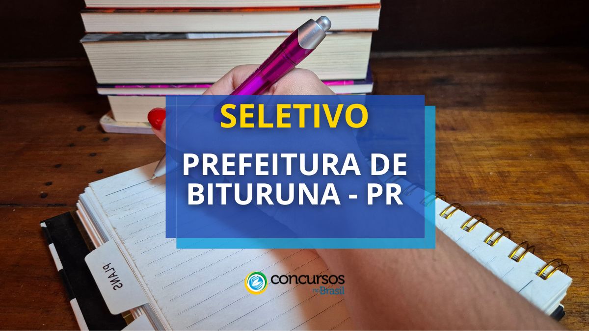 Prefeitura de Bituruna – PR divulga cartaz de maneira seletivo