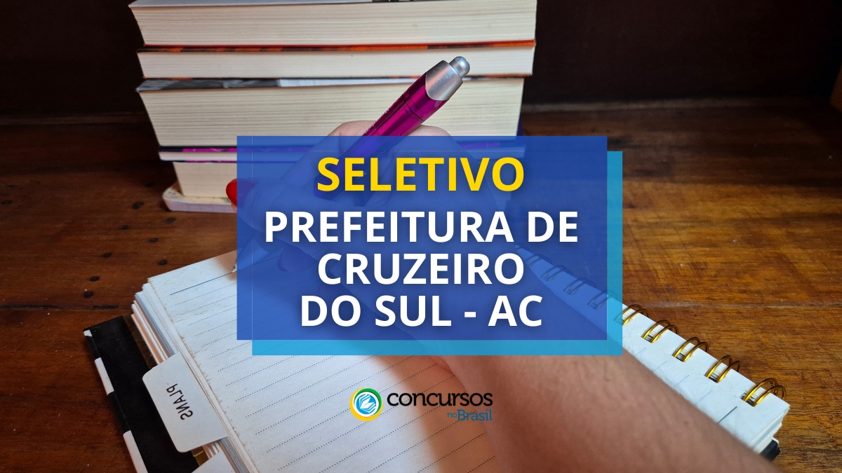 Prefeitura de Cruzeiro do Meridional – AC oferece até R$ 4,5 milénio em seletivo