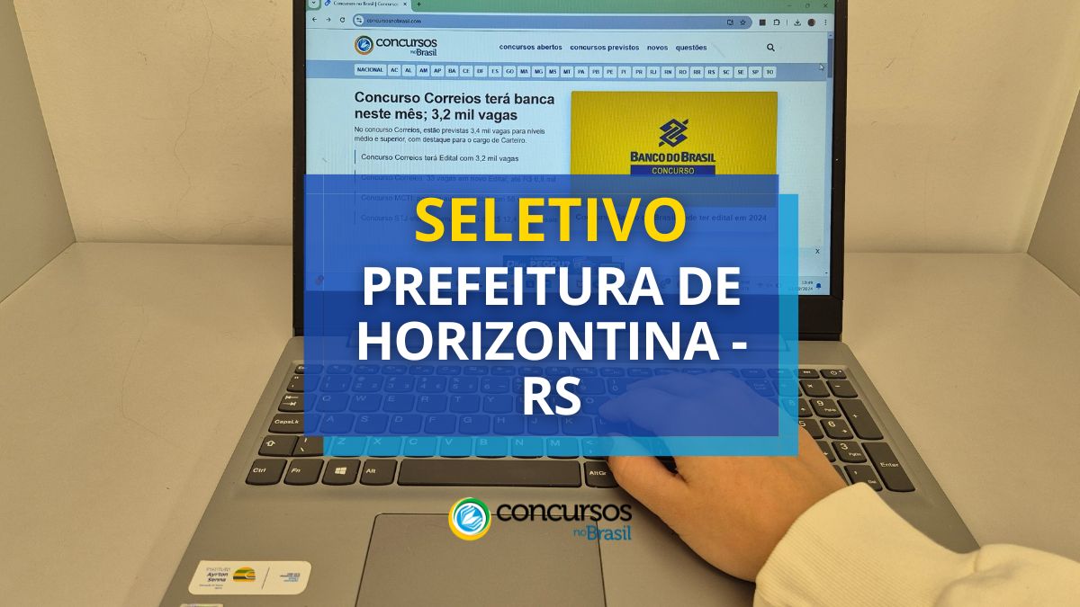 Prefeitura de Horizontina – RS seta papeleta de seletivo