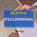 IFSULDEMINAS abre vaga em seletivo para Técnico Administrativo