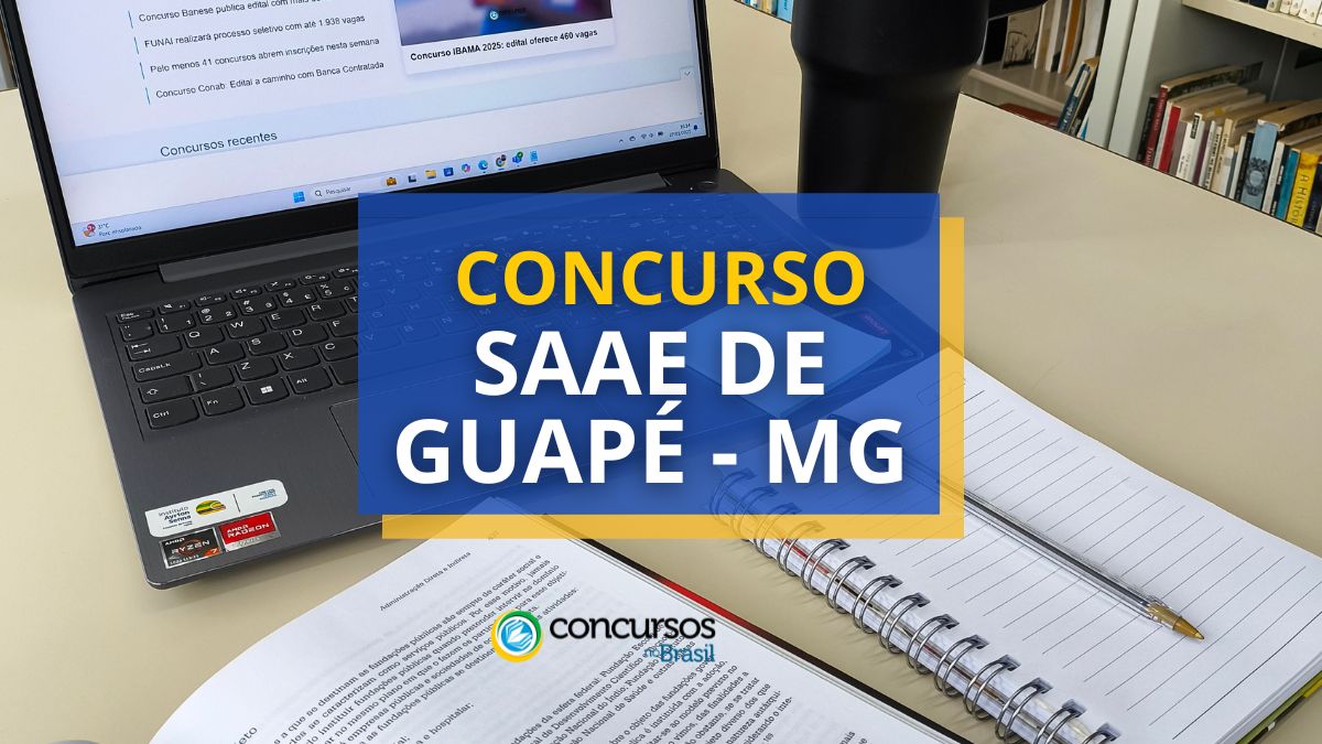 Torneio SAAE Guapé – MG: cartaz com 19 vagas; até R$ 4 milénio