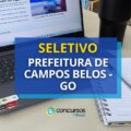Prefeitura de Campos Belos – GO abre mais de 70 vagas em seletivo