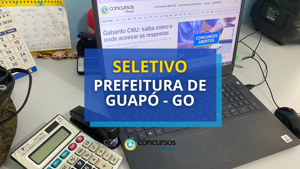 processo seletivo Prefeitura de Guapó, vagas do processo seletivo Prefeitura de Guapó, inscrição no processo seletivo Prefeitura de Guapó, edital do processo seletivo Prefeitura de Guapó, prova do processo seletivo Prefeitura de Guapó