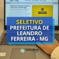 Prefeitura de Leandro Ferreira – MG publica processo seletivo