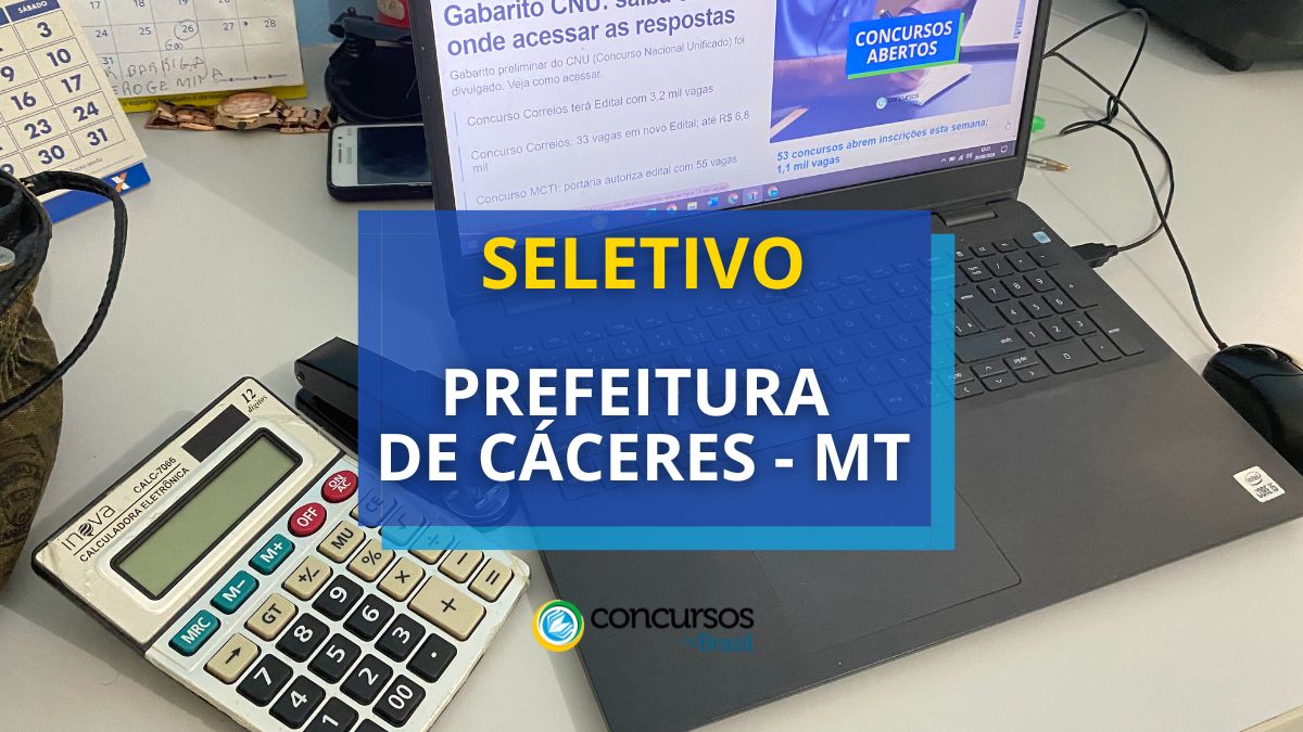 Processo seletivo Prefeitura de Cáceres - MT