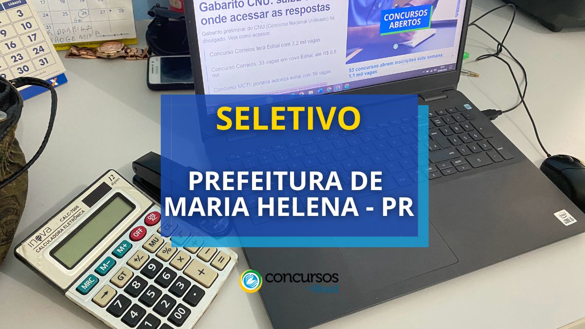 Processo seletivo Prefeitura de Maria Helena - PR