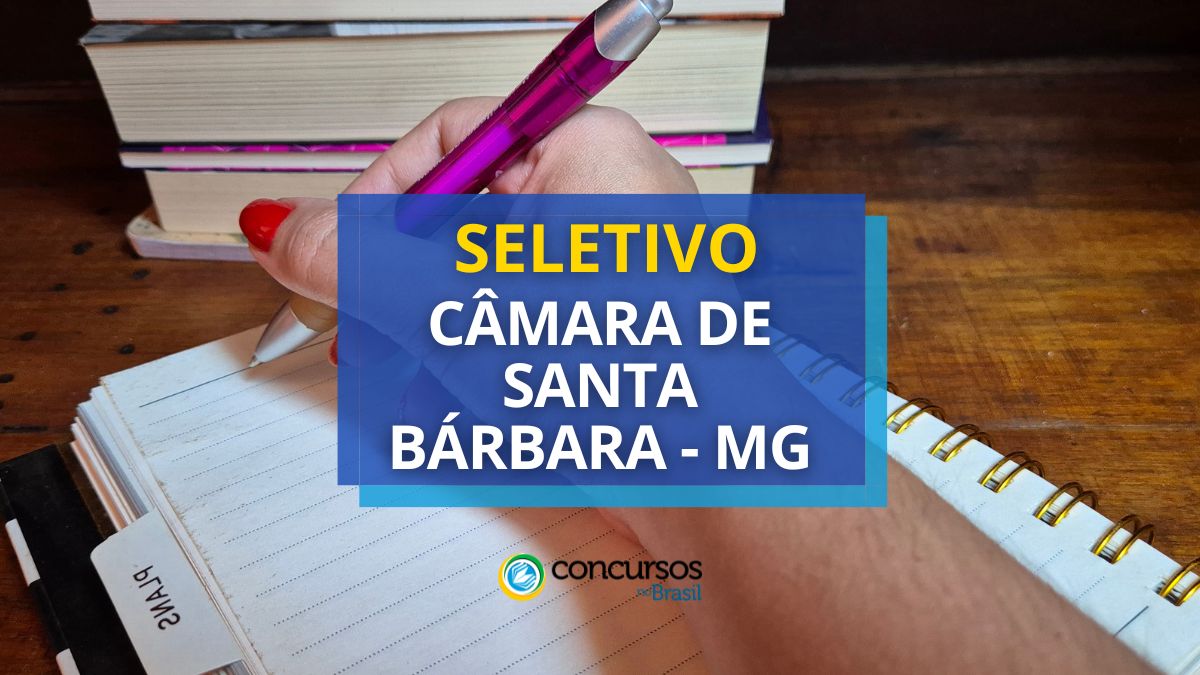 Processo seletivo Câmara de Santa Bárbara, Câmara de Santa Bárbara, edital Câmara de Santa Bárbara, vaga Câmara de Santa Bárbara.