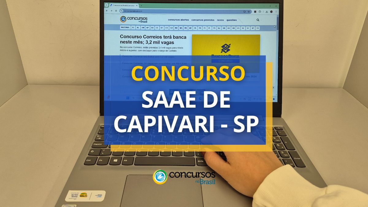 Concurso SAAE de Capivari, SAAE de Capivari, edital SAAE de Capivari, vaga SAAE de Capivari.