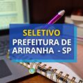 Prefeitura de Ariranha – SP retifica edital de processo seletivo