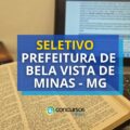 Prefeitura de Bela Vista de Minas – MG abre 60 vagas; até R$ 12 mil
