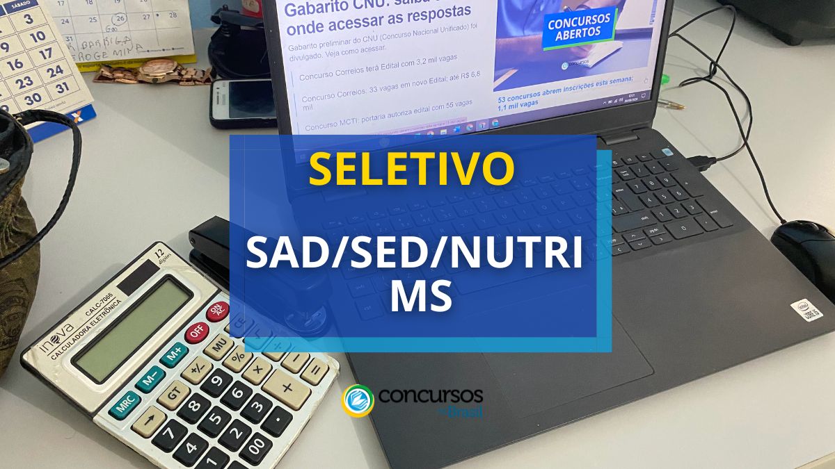 Processo seletivo SAD/SED/NUTRI - MS