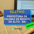 Concurso Palmas de Monte Alto – BA: organizadora em breve