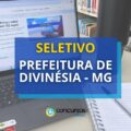 Seletivo Prefeitura de Divinésia – MG: 10 vagas de até R$ 16 mil