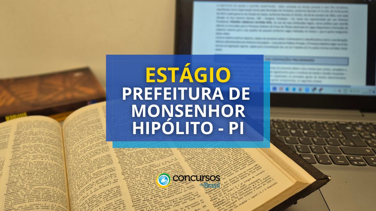 Processo de estágio Jovem Aprendiz Prefeitura de Monsenhor Hipólito - PI