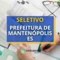 Prefeitura de Mantenópolis – ES abre edital de seletivo