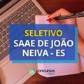 SAAE de João Neiva – ES anuncia edital de processo seletivo