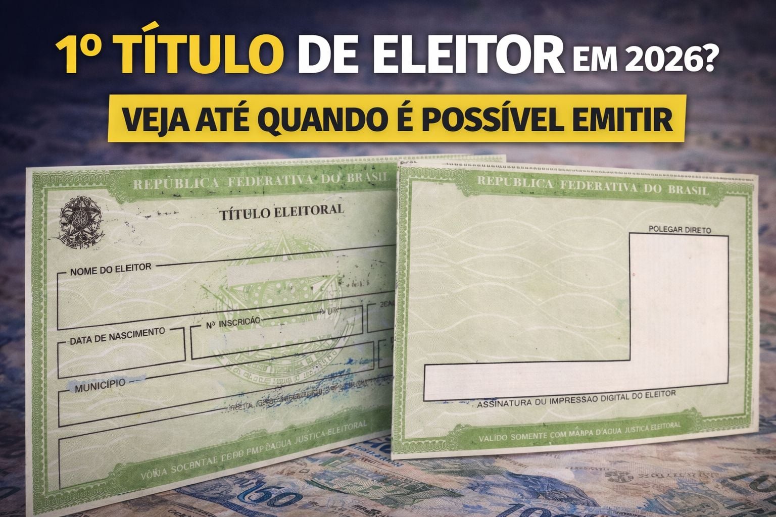 1º título de eleitor em 2026: veja até quando é possível emitir