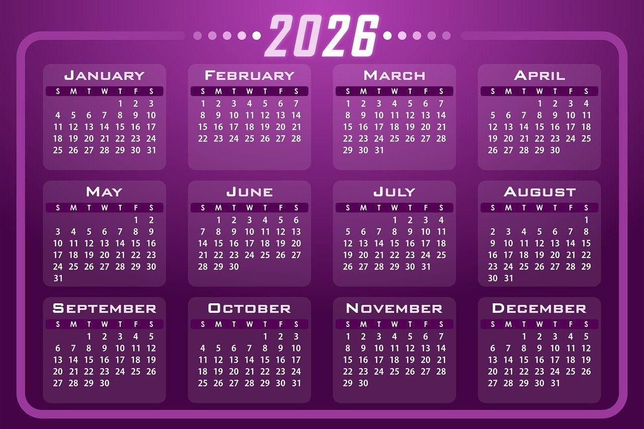 Calendário 2026