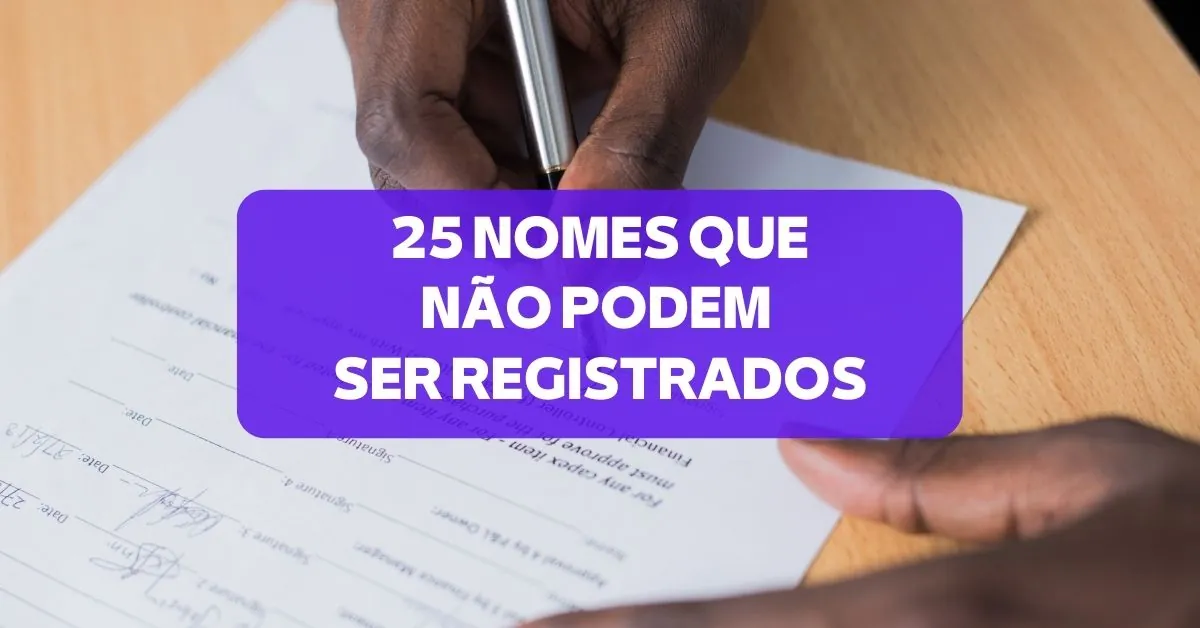 Nomes que não podem ser registrados, 25 nomes que não podem ser registrados