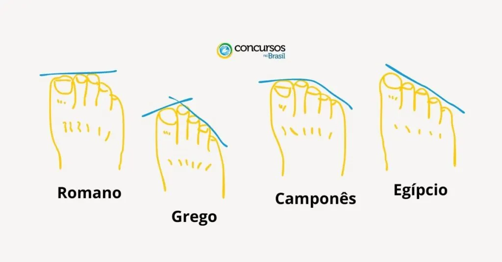 Desenhos com formatos diferentes de pés