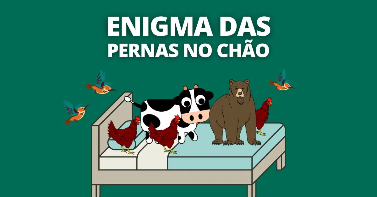 Imagem onde é possível desenhos de vaca, urso, três pássaros e três galinhas