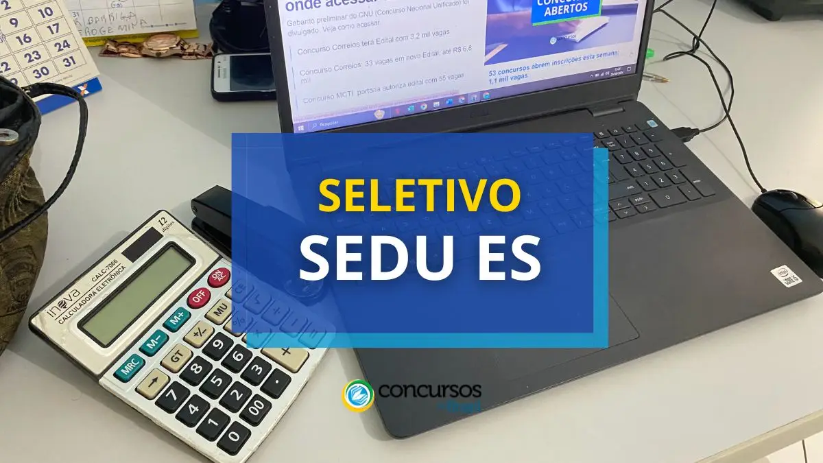 Processo seletivo SEDU ES, SEDU ES, edital SEDU ES, vagas SEDU ES.